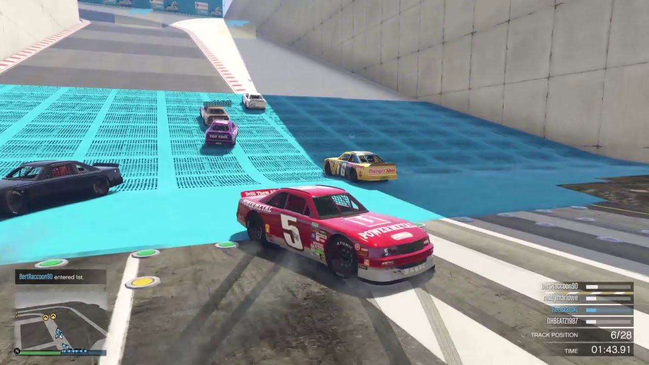 Grand Theft Auto V - Stock car race in the trench - YouTube