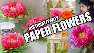 HOW TO MAKE TISSUE PAPER FLOWER EASILY.| FASTLY|