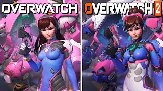 Overwatch 1 vs Overwatch 2 - สกินฮีโร่เริ่มต้น