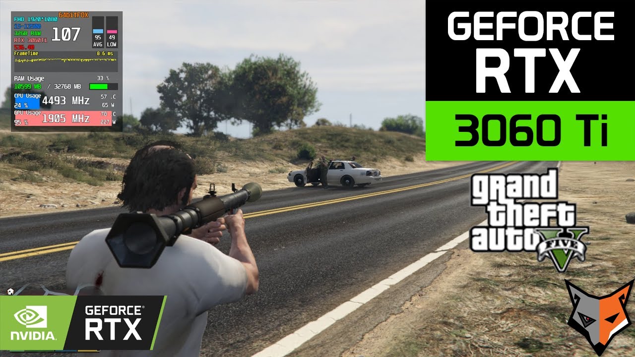 GTA 5 RTX 3060 Ti 8GB FHD Ultra Settings YouTube 