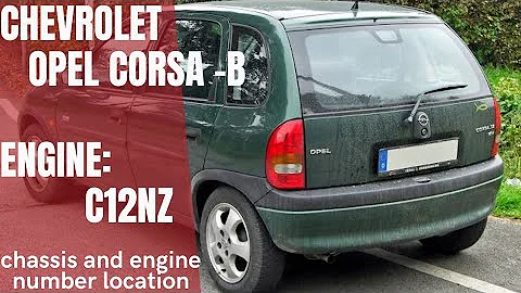 Où se trouve le numéro moteur Opel Corsa B ?