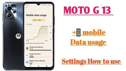 moto G13 mobile Data usage settings features || How to use