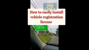 Useful tip on how to remove and install vehicle registration license.