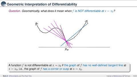 [Math 21] Lec 2.2 Differentiability and Chain Rule (Part 1 of 3)