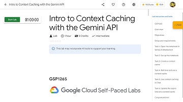 Intro to Context Caching with the Gemini API GSP1265