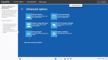 14.4.3 Lab: Boot into the Windows Recovery Environment