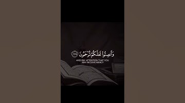 وإذا قرئ القرآن فاستمعوا له وانصتوا لعلكم ترحمون 🤎🌱 القارئ ياسر الدوسري#قران كريم