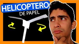 🚁 Como hacer un HELICÓPTERO DE PAPEL fácil y que vuele mucho ó para &quot;SIEMPRE&quot;【VUELO INFINITO】¿FAKE?