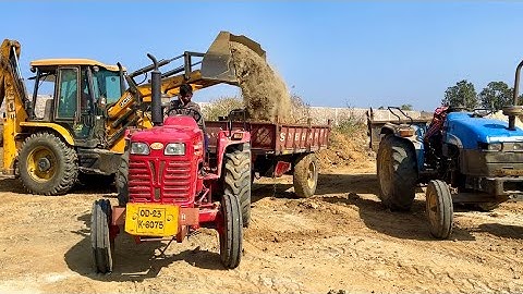Mahindra 415 DI and Newholland 4010 Tractor Working With Jcb 3dx Backhoe Machine | Jcb and Tractor