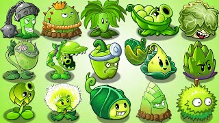 All GREEN Premium Plants Power-Up Attack PvZ 2 Final Bosses in Plants vs Zombies 2 Final Bosses