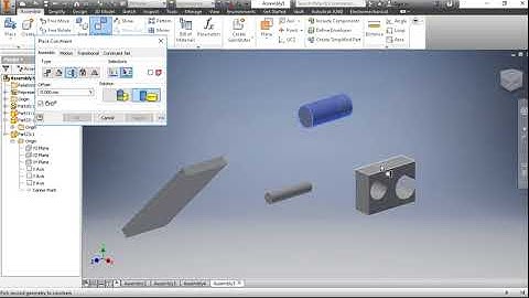 Hướng dẫn sử dụng các lệnh trong Assembly của Inventor
