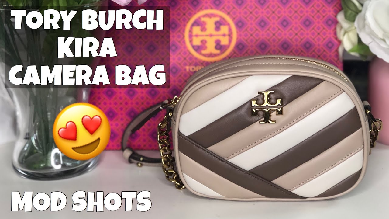 Tory Burch Kira Chevron Color-block Convertible Shoulder Bag in Black