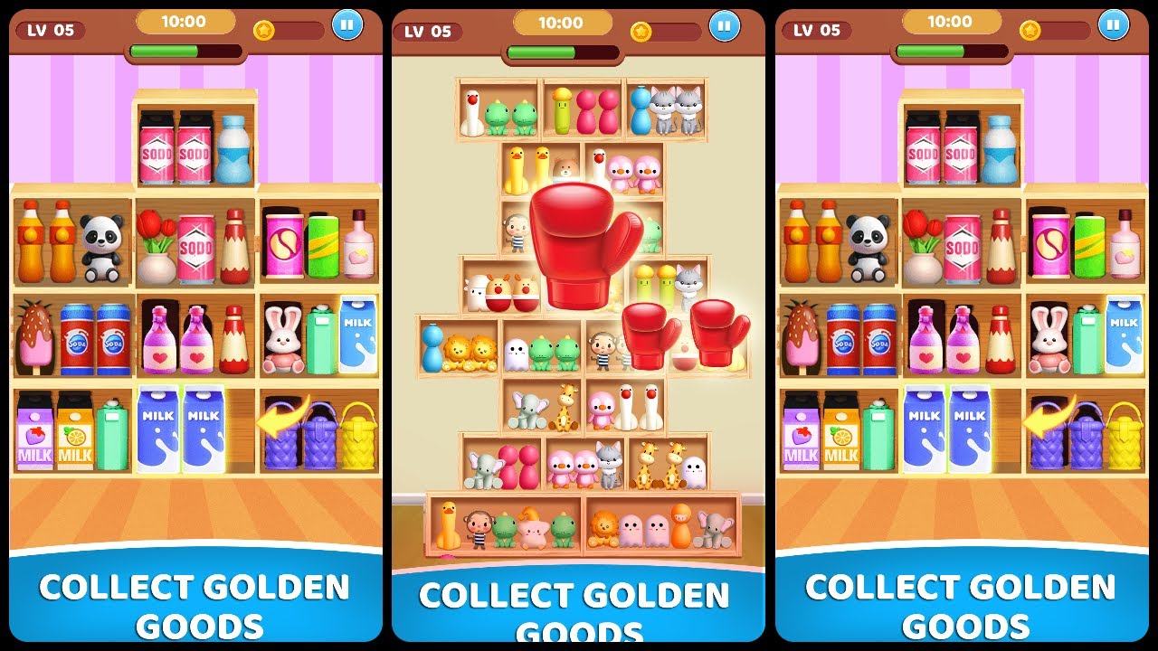 Goods Matching 3d Sorting Game Android Gameplay - YouTube