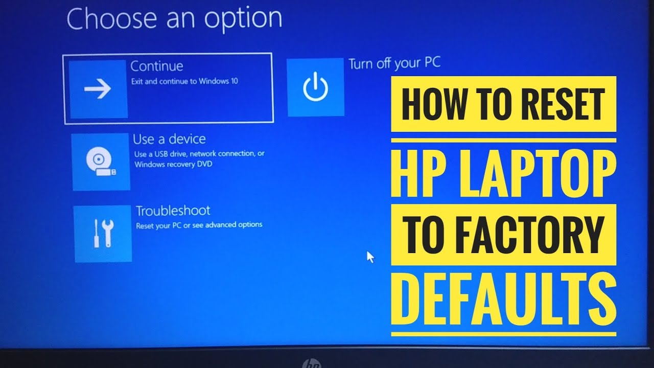 How to Restore HP Laptop to Factory Defaults  Reset your HP Laptop   Performing System Recovery