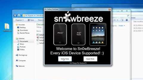 PREVIEW: Sn0wbreeze 2.1 (beta) iOS 4.1 iPhone / iPad / iTouch jailbreak / unlock hack for Windows