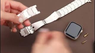 How to adjust the stainless steel watch band?