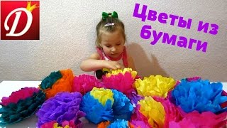 Объемные цветы из гофрированной бумаги  Bulk flowers from crepe paper(Сегодня делаем цветы из гофрированной бумаги. Такие цветы будут украшением любого праздника .... https://www.youtube.c..., 2016-06-07T22:11:22.000Z)