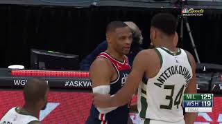 Russell Westbrook \& Giannis Antetokounmpo Share a Moment After The Game | March 13, 2021