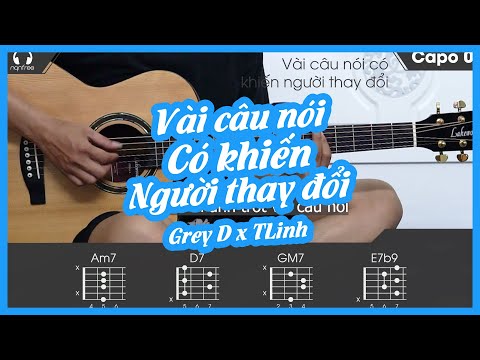 (Beat Guitar) Vài Câu Nói Có Khiến Người Thay Đổi – Grey D x TLinh | Karaoke Guitar