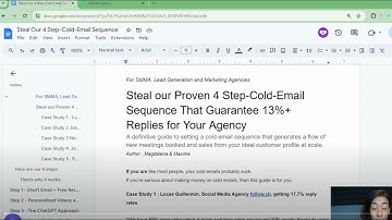 The Perfect 4 Steps Cold Email Sequence for Agencies - Walkthrough