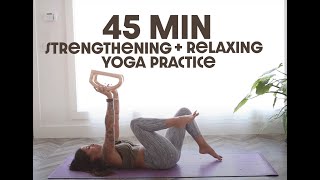 45 Minute Total Body Strengthening and Relaxing Yoga Practice