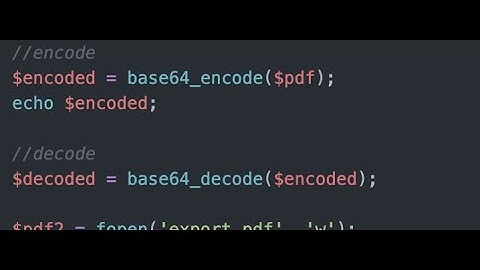 PHP: convert pdf to base 64 and base64 back to pdf