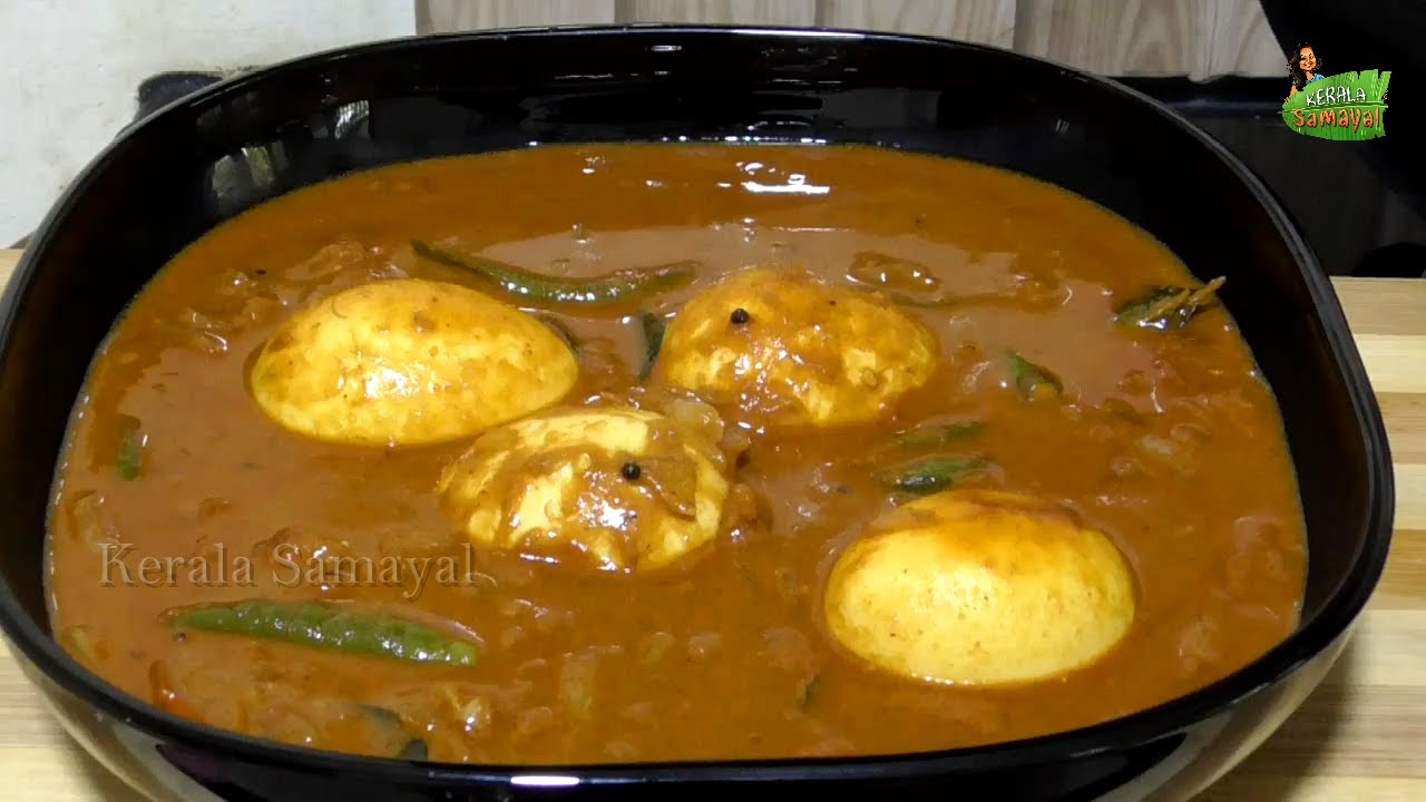 Egg Curry Kerala Special Varutharacha Egg Curry Recipe in Tamil