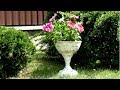 Как сделать садовую вазу из цемента  / How to make a garden vase of concrete