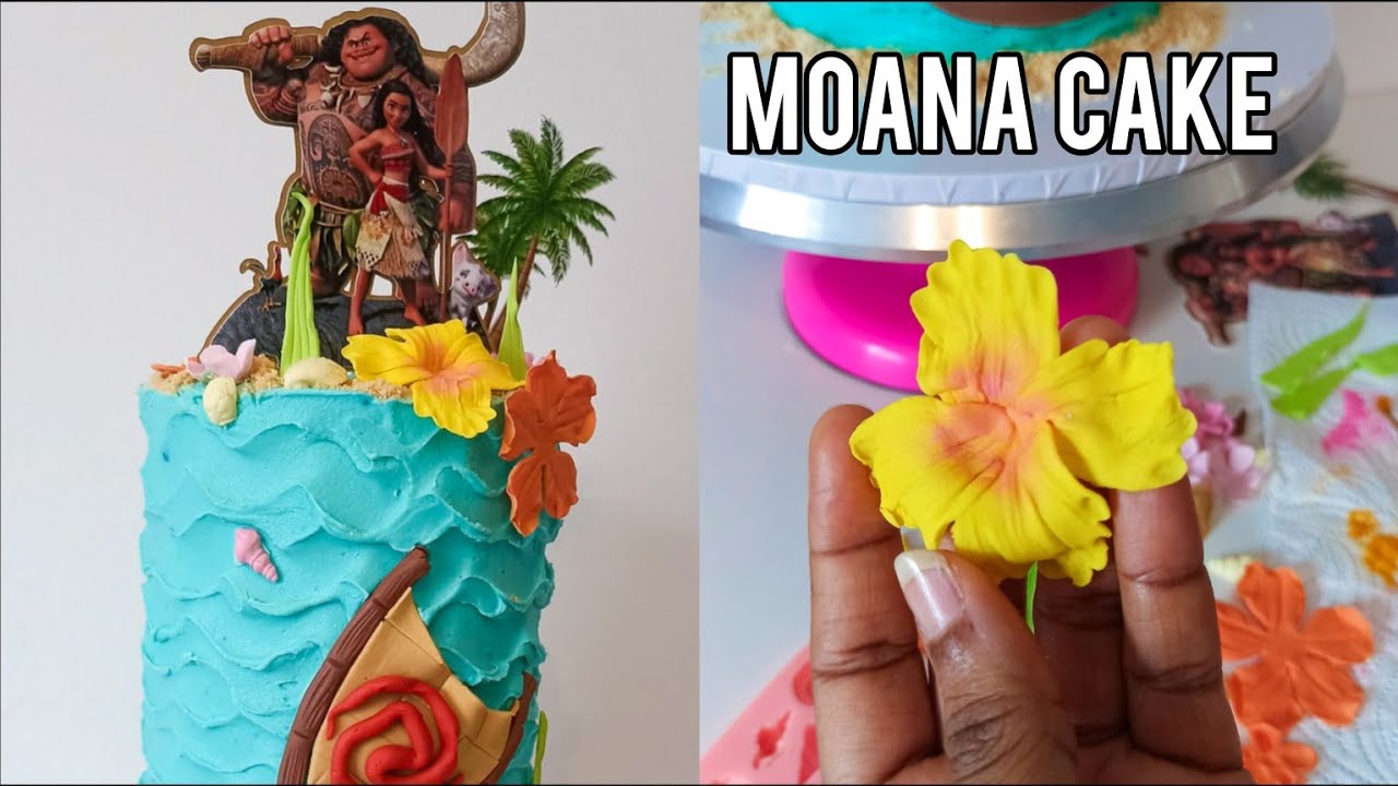 REALISTIC Moana Buttercream Cake decorating. How to decorate a Moana Cake  even while struggling! 