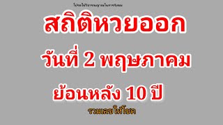 สถิติหวยออกวันที่ 2 พฤษภาคม ย้อนหลัง 10 ปี!!!รวมเลขให้โชค