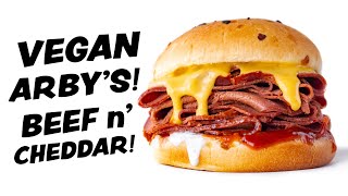 ARBY'S BEEF n' CHEDDAR, but VEGAN! Made with #Seitan!