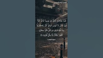 سورة القصص من  آية 47 إلى آية 48 بصوت الشيخ ياسر الدوسري♥♥