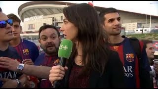 La periodista francesa que se plantó frente a los hinchas del Barcelona