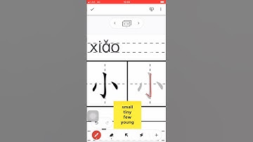 Chinese Character 小 Chinese #Character #how towrite #write #Chinese #HSK #trainchinese #stroke order