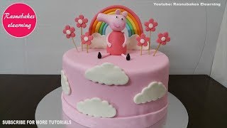 peppa pig birthday cake design ideas decorating tutorial video at home fondant classes courses