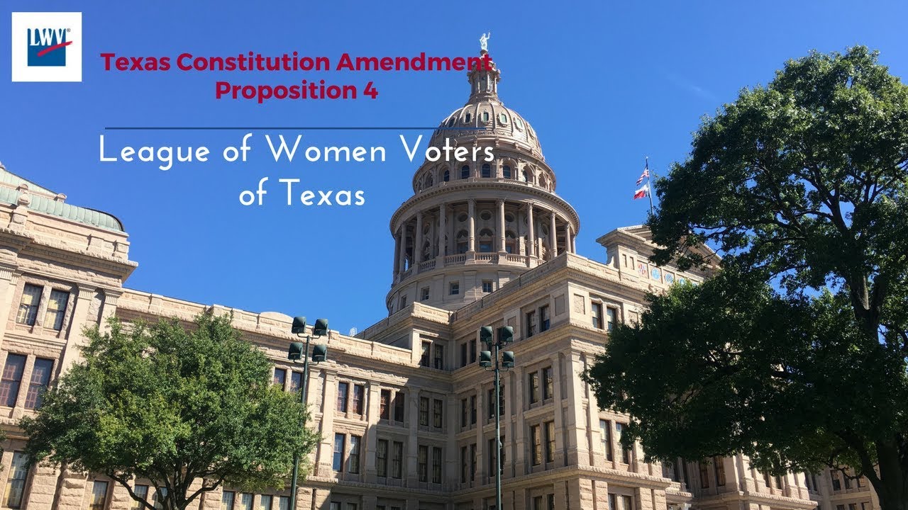 Proposition 4, Texas Constitution Amendment Nov. 7th Election YouTube