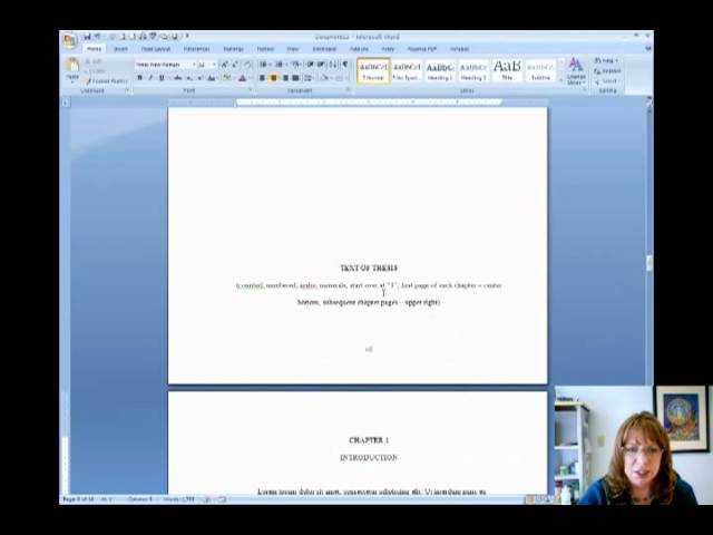 How To Number Pages In Your Thesis With Word - YouTube