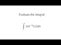 Evaluate the integral