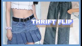 Oldtonew3 Tái Chế Quần Jeans Cũ Thành Chân Váy Xòe  Recycle Old Jeans To  Foot Flare Skirt  YouTube