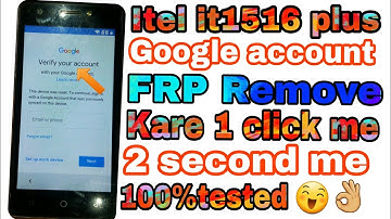 Itel it1516 plus Google account FRP Remove  kare 1 click me 2second me 100%tested