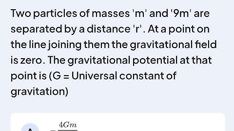 Two particles of masses 