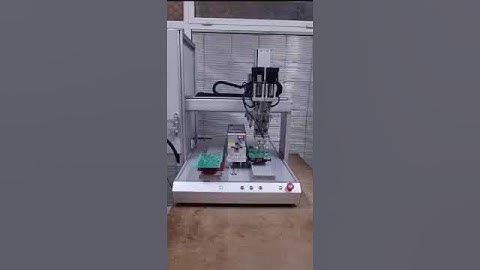 BBA Robotic screwing machine, PCB dual screw locking process, PLC system, light curtain for safety