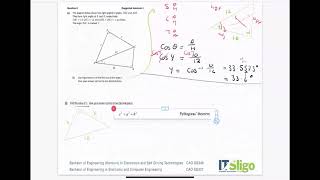 Junior Cert Higher Level Trigonometry  2017 Q8 Paper 2