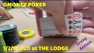 Flopping MONSTERS & ALL IN in CRAZY Action PLO Poker Game at The Lodge Poker Club - GMoney VLOG #4