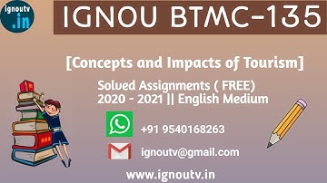 IGNOU BTMC-135 Solved Assignment 2020-2021 [FREE] || BAVTM || BTMC-135 || IGNOU TV || IGNOU ||