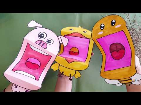 Video Sáng tạo vẽ và gấp giấy Con vật há miệng Khổng lồ Ngộ... - youtube