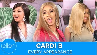 Every Time Cardi B Appeared on the 'Ellen' Show