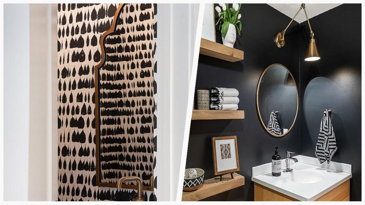 Transforming Tiny Powder Rooms: Beige & Black Style Tips | Designer ...