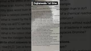 11th Chemistry Group 1 Subjects Gujranwala board