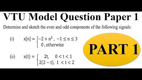 Q1.b Sketching Even and Odd components of a signal | Part 1